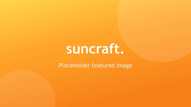 The Suncraft logo on a warm orange gradient